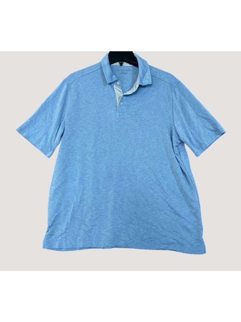 NWOT Age Of Wisdom Light Men's L Blue Polo Shirt Modal Blend Short Sleeve